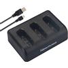 Newmowa 3-Channel USB Caricatore Rapido per Sony NP-BX1 / M8, NP-BY1 e Sony DSC-RX100, DSC-RX100 II, DSC-RX100M II, DSC-RX100 III, DSC-RX100 IV, DSC-RX100 V, DSC-RX100 VII, HDR -CX405