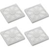 PATIKIL 80mm Ventola Dito Griglia, 4pz Griglia Protezione Protezione Ventola Protezione Coperchio per 80x80mm Scarico Ventole per Attrezzature Computer Fai-da-Te, Bianco
