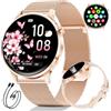 LIGE Smartwatch Donna, Display AMOLED 1,32 Ultra-sottile, Chiamate Bluetooth, IP68 Impermeabile, 116 Modalità Sport, Monitoraggio del Ciclo/Frequenza Cardiaca e Sonno, 2 Cinturini e 2 Cavi Inclusi, FV23-D
