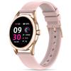 LUNIQUESHOP Smart Watch Donna Intelligente Brillante LSLUXE Rotondo | Orologio Fitness Tracker con GPS | Contapassi | Cardiofrequenzimetro | Saturimetro (SpO2) | Sonno Smart Band per Android iOS (Oro)