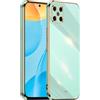 HONLEN Custodia per HONOR X8 (4G) (6.7 Inches), Cover Morbida in Silicone TPU, Design del Telaio Galvanico - Verde