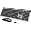 cimetech Tastiera e Mouse Wireless Bluetooth per MacBook Air/MacBook Pro/Mac, Layout Italiano QWERTY, Tastiera Design Ergonomico, Ultra Sottile per Computer/Desktop/PC/Laptop/Windows 10/8/7 (grigio）
