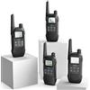 Radioddity PR-T1 PMR446 Walkie Talkie, Radio Bidirezionale a lungo raggio con Display LCD, Batteria Ricaricabile, senza licenza 16 Canali, Auricolare per Avventure, All'aperto, Campeggio, 4 Pezzi