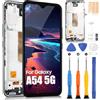 ARSSLY LCD Display per Samsung Galaxy A54 5G SM-A546E SM-A546B SM-A546B/DS LCD Schermo Digitizer Touch Schermo Ricambio Assembly con Riparazione Kit, Senza impronta digitale(6.4,Nero con Cornice)