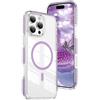 IMEIKONST Custodia Trasparente per iPhone 12 Pro (6,1), [Compatibile con MagSafe] Magnetica Sottile Anticaduta Anti-ingiallimento Protezione Militare Cover per iPhone 12/12 Pro. Viola CHTM