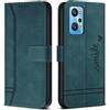 Bravoday Cover per Realme GT Neo 3T 5G / GT Neo 2, Flip Custodia in Pelle PU con Slot per Schede, Portafoglio Custodia per Realme GT Neo 3T 5G / GT Neo 2, Verde