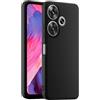 HULLIN Custodia per Telefono in Silicone Colorato, Adatta per POCO F6 (6.67) - Nero