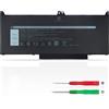 KXRSII MXV9V Batteria per Dell Latitude 5300 5310 7300 7400 E5300 E5310 E7300 E7400 Latitude 5300 2-in-1 Latitude 5310 2-in-1 Inspiron 7300 2-in-1 7306 2-in-1 Nero 829MX 0829MX 5VC2M 7.6V 60Wh
