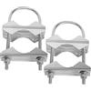 HUTSRAI Morsetto per Albero Antenna Doppio Supporto a Mascella a V Bulloni a U Materiale Tubo 2 Set per Antenna WiFi, TV