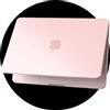 eleger Cover Matte Crystal compatibile con MacBook Neo 13 pollici A18 Pro A3404 Uscita 2026 [colore abbinato al Mac], Custodia Rigida Ultrasottile per Mac Book Neo 13, Rosa pastello trasparente