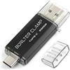 BORLTER CLAMP 512GB Chiavetta USB 3.0 Tipo C, 2 in 1 Pen Drive (USB C e USB 3.0) OTG Memoria Flash, USB Flash Drive per Tipo C Android Smartphone/Tablet/Computer (Nero)