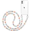 Pnakqill Cover con Cordino per iPhone 11 6.1'',Custodia Collana Corda,Silicone Bumper Trasparente Custodia Cellulare Case Tracolla con Cordoncino Laccio Catena Lanyard,Cuore
