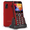 MP myPhone myPhone Halo 3 Red cellulare per anziani senza contratto, tasti grandi, display leggibile, tasto SOS, colore rosso