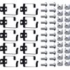 Leikurvo 10 staffe di gestione dei cavi, 4,4 x 6 x 5 cm, per la gestione dei cavi, per rack da 19 pollici, accessori per server rack con 20 viti e 20 dadi