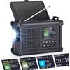 ROCAM Radio a Manovella DAB+/FM, Radio di Emergenza Portatile 12000mAh con Pannello Solare 8500mm² e Dinamo 650mA, Radio con Bluetooth, Display a Colori 2,4, 80 Stazioni, SOS, Torcia LED, USB, IPX6