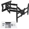 XTRARM TiTon Double 80 cm Supporto TV a parete, girevole inclinabile, 80kg VESA max.600x400 Nero