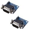 PENGLIN 2 adattatori seriali RS232 DB9 maschio a TTL, 3,3 V a 5 V MAX3232 9 Pin Convertitore modulo maschio Prot seriale