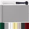 GLIN Protezione frangivista per balcone, 90 cm di altezza, colore grigio, per balcone, terrazze, senza forature, 90 x 700 cm