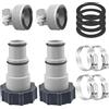 IHLOOTD Adattatore per Tubo da Piscina, 12 Pezzi Adattatore Piscina A e B, Adattatore Tubo Piscina 32 38 mm, Adattatore per Piscina, Adattatore per Pompa Piscina, per Raccordo Piscina da 32 e 38 mm