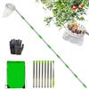 HuaMuDM Raccogli Frutta con Palo in Acciaio Inox Leggero 340cm, Raccoglitore Frutta, Raccogli Fichi， Attrezzo Raccogli Frutta, Raccoglifrutta Regolabile in Altezza, raccogli Mele， Raccogli Ciliegie