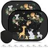 Tobriavor 2 Pezzi Tendine Parasole Auto Bambini con Protezione Solare UV, Autoadesivo Parasole Auto Finestrini Laterali con Ventose Accessori Auto -17.7 * 14.3in
