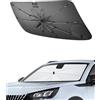 SHAOHAO Compatibile con Peugeot 2008 E2008 208 E208 2019-2026 Ombrello Parasole per auto Parasole per parabrezza Facile da riporre Maniglia con cordino Protezione UV Accessori parasole