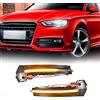 Kakulkomen 2 pezzi Indicatore LED sequenziale di direzione luce dinamica Compatibile con Audi A3 8V S3 RS3 2013 2014 2015 2016 2018 2019 2020 (Gialla)