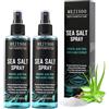 flintronic 2 Pezzi Sea Salt Spray, Spray Sale Marino per Capelli Uomo e Donna, Non Appiccica, Volumizzante per Aggiungere Volume e Texture-400ML