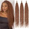 Mscat Ocean Wave Crochet Hair 30 Inch 3 confezioni Dark Brown Deep Wave Curly Braiding Hair Extension Synthetic Curly Crochet Hair For Black Women 30#