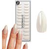 DOONAILS Soft Gel Press On Nails - Set di 30 unghie Toffee Forma Specchio Mandorla da incollare Full Cover di qualità salone unghie finte soft gel Medium naturale e piacevole da indossare