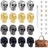 NBEADS 16 pz Rivetti A Forma di Teschio, 4 Stili di Borchie A Forma di Teschio Lega con Perforazione Ad Alto Tenore Rivetti Decorativi per Lavori in Pelle per Cinture Borse Scarpe Progetti Fai da Te