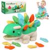 TonStyle Dinosauro Giocattolo Giochi Bambini 18 Mesi, Giocattoli Educativi Sensoriali Montessori per Abilità Motorie Fini, Imparare Matematica e Colori Giochi Set di Attività per Bambini di 1-5 anni