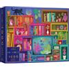 Elena Essex Puzzle da 1000 pezzi, libreria, puzzle da 1000 pezzi, puzzle per adulti, libri colorati, gatto fiore arcobaleno, dimensioni 71,1 x 50,8 cm