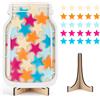 TUZHE Bicchiere di ricompensa per aula con sistema di ricompensa a 25 stelle per bambini Reward Jar stelle vetro incentivo in legno per uso domestico e a scuola