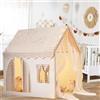 YUCHKEJ Tenda per Bambini, Tenda Casetta da Gioco con Finestre, Interni Tenda da Gioco Castello da Principessa per ragazzi e ragazze, Castelli da Gioco Regalo per Bambini