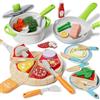 Lehoo Castle Accessori Cucina Bambini, Set Pizza in Legno, Cucina Giocattolo per Bambini, Pentoline Giocattolo Bambina, Giochi Bambina 3+ Anni