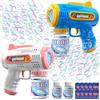 CYJJYZ 2 Pcs Pistola a Bolle per Bambini, Sparabolle di Sapone Automatica, Pistola Spara Bolle di Sapone Portatile con 240 ml Soluzione Bolle, Pistola Bolle di Sapone per Feste All'aperto Matrimoni