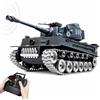 AoreSpty Carro Armato Telecomandato Tiger Militare 1:18, Carro Armato Radiocomandato con Cingoli in Metallo, Spara Palline e Bombe d'Acqua, Macchina Telecomandata Professionale Regalo per Bambini