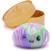 Toyland® Giocattolo sensoriale antistress a forma di raviolo bao con design effetto marmo e scatola di plastica per la cottura a vapore - Giocattolo antistress per bambini - Età 3+