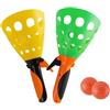 Generico Racchette Palla al Cesto Clicca e Prendi Click And Catch Ball Game Racchetta Lancia Palle Lancia Palline Gioco Palla al Cesto Acchiappa la Palla Set 2 Racchette 2 Palline Basket Pop & Catch (cm 24.5)