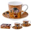 DRW Set 2 tazze con piatto il bacio Klimt 6x6x11 cm