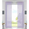 Gardinenbox 85589N2 - Confezione da 2 tende a pannello, scorrevoli, con binario di scorrimento, asta di contrappeso, lilla, 245 x 60 cm