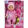 Simba New Born Baby Kitty Onesie 105030519 - Bambola in Vinile con Funzione di Bere e Bagnato, 6 Pezzi, 30 cm, a Partire da 2 Anni