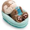 NICI Peluche Lontra con Pesce 12 cm addormentata nel Cestino - Morbido e Tenero, Idea Regalo | 63122