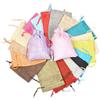 merylover 50 pz/lotto 7x9 9x12 10x14 13x18 15x20 cm Sacchetti regalo di iuta fatti a mano sacchetto naturale Sacchetti di imballaggio regalo in cotone e lino Sacchetto di immagazzinaggio dei gioielli