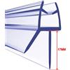 NONE 2 pz Bagno Doccia Schermo Porta Striscia di Tenuta PVC 4-6mm Porta In Vetro Fondo Stripping Guarnizione Sweep Strisce di Blocco Dell'acqua 50 cm