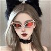 NONE Donquixote Occhiali da sole in PVC Doflamingo Occhiali cosplay Anime Cat Eye Occhiali da sole per donna Uomo Divertente regalo di Natale Puntelli per feste