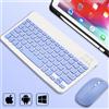 EMTRA Tastiera wireless Bluetooth Tastiera universale per tablet per telefono cellulare e mouse Mini tastiera Bluetooth Accessori per tastiera per iPad