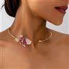 NONE Un girocollo da donna semplice ed elegante con un design floreale colorato, un gioiello dolce e romantico adatto per l'uso quotidiano e le vacanze