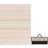 Outsunny Tappeto da esterno reversibile Outsunny 1,8x2,7 m, tappeto da pavimento con motivo a parete in PP, borsa per il trasporto inclusa, resistente alle intemperie